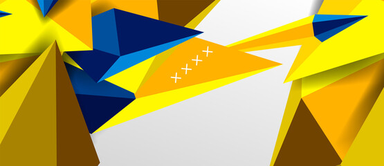 3d low poly abstract shape background vector illustration