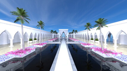 プール付き庭園