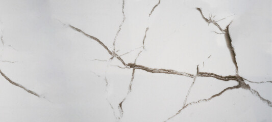 Fototapeta na wymiar Marbled background banner panorama - High resolution white brown beige Carrara marble stone texture