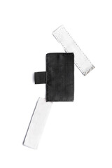Clothes labels on white background