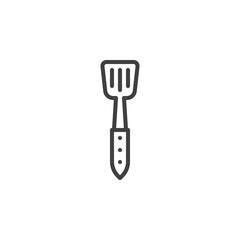 Kitchen spatula line icon. linear style sign for mobile concept and web design. Spatula turner outline vector icon. Symbol, logo illustration. Vector graphics