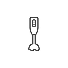 Electric hand mixer line icon. linear style sign for mobile concept and web design. Hand blender outline vector icon. Symbol, logo illustration. Vector graphics