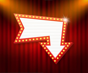 Fototapeta premium Retro lightbox billboard vintage frame. Lightbox with customizable design. Classic banner for your projects or advertising.