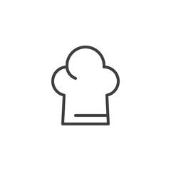 Chef hat line icon. linear style sign for mobile concept and web design. Cook hat outline vector icon. Symbol, logo illustration. Vector graphics