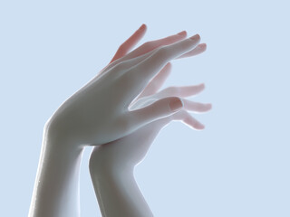 delicate female hands