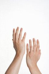 Obraz premium man's open hands on white background