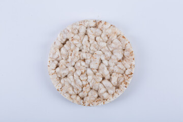 A flat round galette on white background. Delicious cookies