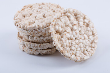 A flat round galette on white background. Delicious cookies