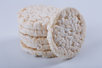 A flat round galette on white background. Delicious cookies