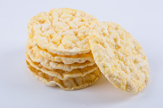 A flat round galette on white background. Delicious cookies
