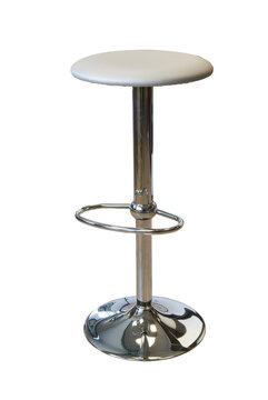 Bar stool on an iron leg