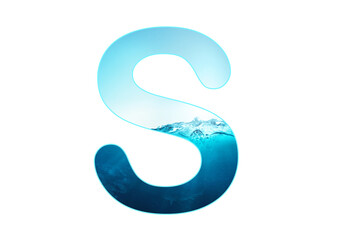 letter S of water alphabet 