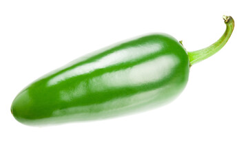 jalapeno peppers isolated on white background. Green chili pepper. Capsicum annuum