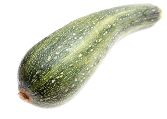 Ripe zucchini isolated on a white background.