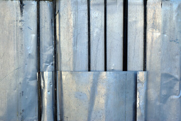 Old Gate Patched with Metal Plates & Wooden Strips 