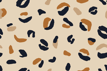 Modern minimalist pattern with leopard skin. Fashionable template for design. © MURRIRA