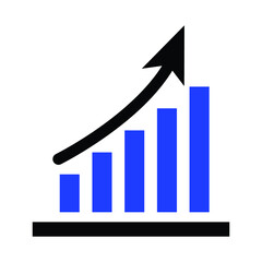 Benefits graph chart bar business icon