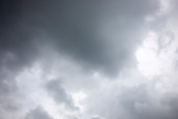 Dark sky and gray clouds storm coming, soft focus