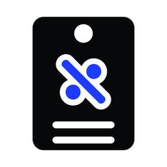 Hangtag / hang tag label flat icon for apps and websites