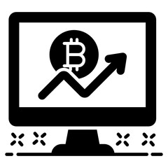 
Bitcoin growth in editable style 

