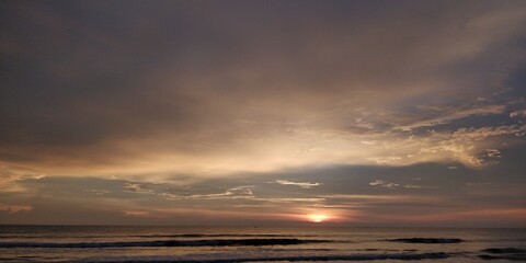 sunset on the beach