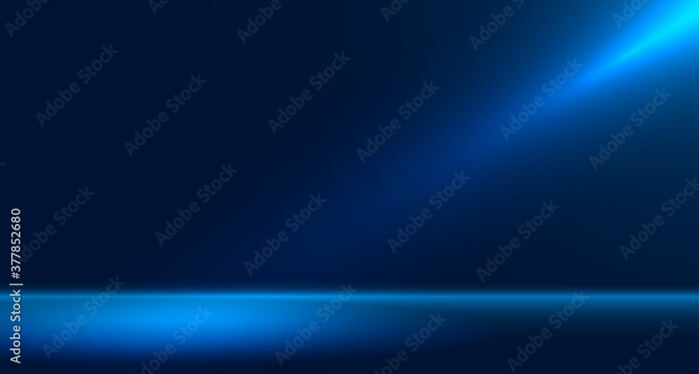 Poster blue empty room studio used for background and display of content design. banner for advertise produ