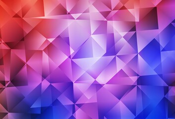 Fototapeta premium Light Blue, Red vector abstract polygonal background.