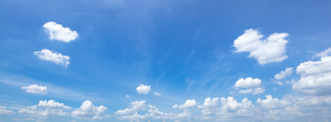 Blue sky and clouds in sunny day.