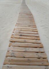 boards in the sand