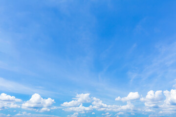 Naklejka na ściany i meble Blue sky and clouds in sunny day.