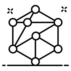 
Network infrastructure icon design, star network structure 
