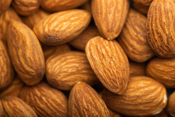 Background of almonds