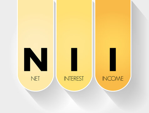 NII - Net Interest Income acronym, business concept background
