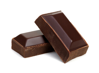 broken bar of dark chocolate