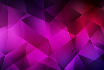 Fototapeta premium Dark Pink vector gradient triangles pattern.
