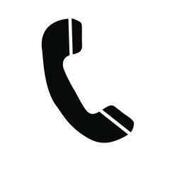 retro telephone handset on a white background, vector illustration