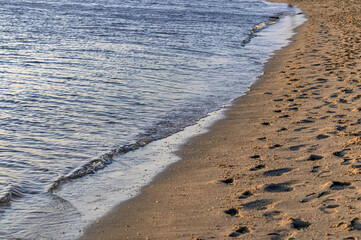 Footprints on Shoreline
