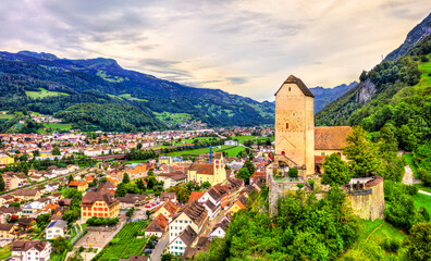 Fototapeta na wymiar Sargans Castle in Switzerland