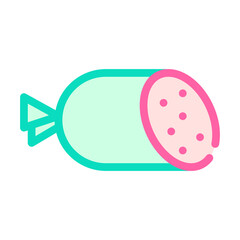 seitan sausage color icon vector symbol illustration