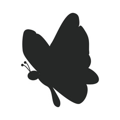 Butterfly silhouettes. Decorative element for posters and postcards