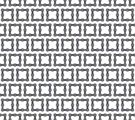 Vector seamless geometric texture with realistic bicycle chain. Isolated on white background.