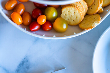 Cheese and fruit plate