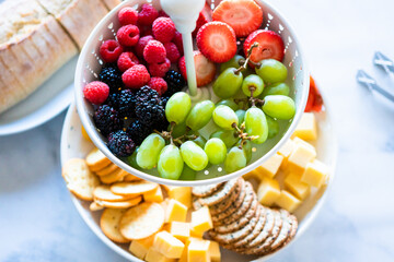 Cheese and fruit plate