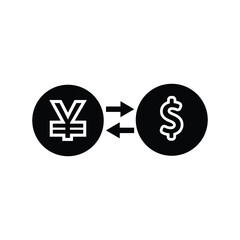 Obraz premium Currency exchange simple icon. Money Transfer sign. Dollar in rotation arrow symbol. Quality design elements.