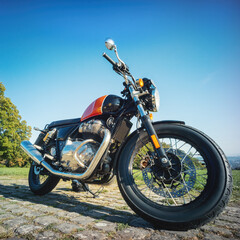 Fototapeta na wymiar classic motorcycle outdoors