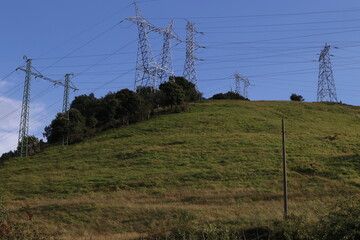 High voltage wire in the countryside