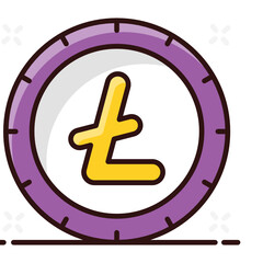 Obraz premium Litecoin icon in editable style 