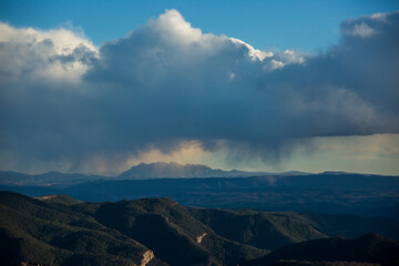 Sunset in the mountains of Sant Llorenç de Morunys, Lleida, Spain