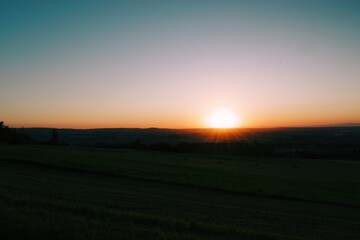 sunrise over the field