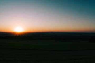 sunset in the mountains